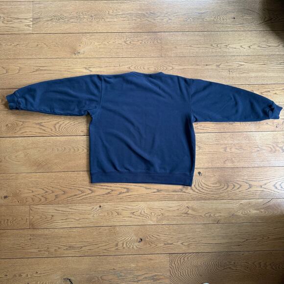 VNTG Polo Jeans Company Spell Out Sweatshirt SZ M Navy Y2K Classic Casual Preppy - Picture 8 of 8